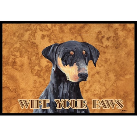 Carolines Treasures 24 x 36 in. Doberman Indoor Or Outdoor Doormat SC9126JMAT